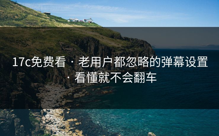 17c免费看 · 老用户都忽略的弹幕设置 · 看懂就不会翻车